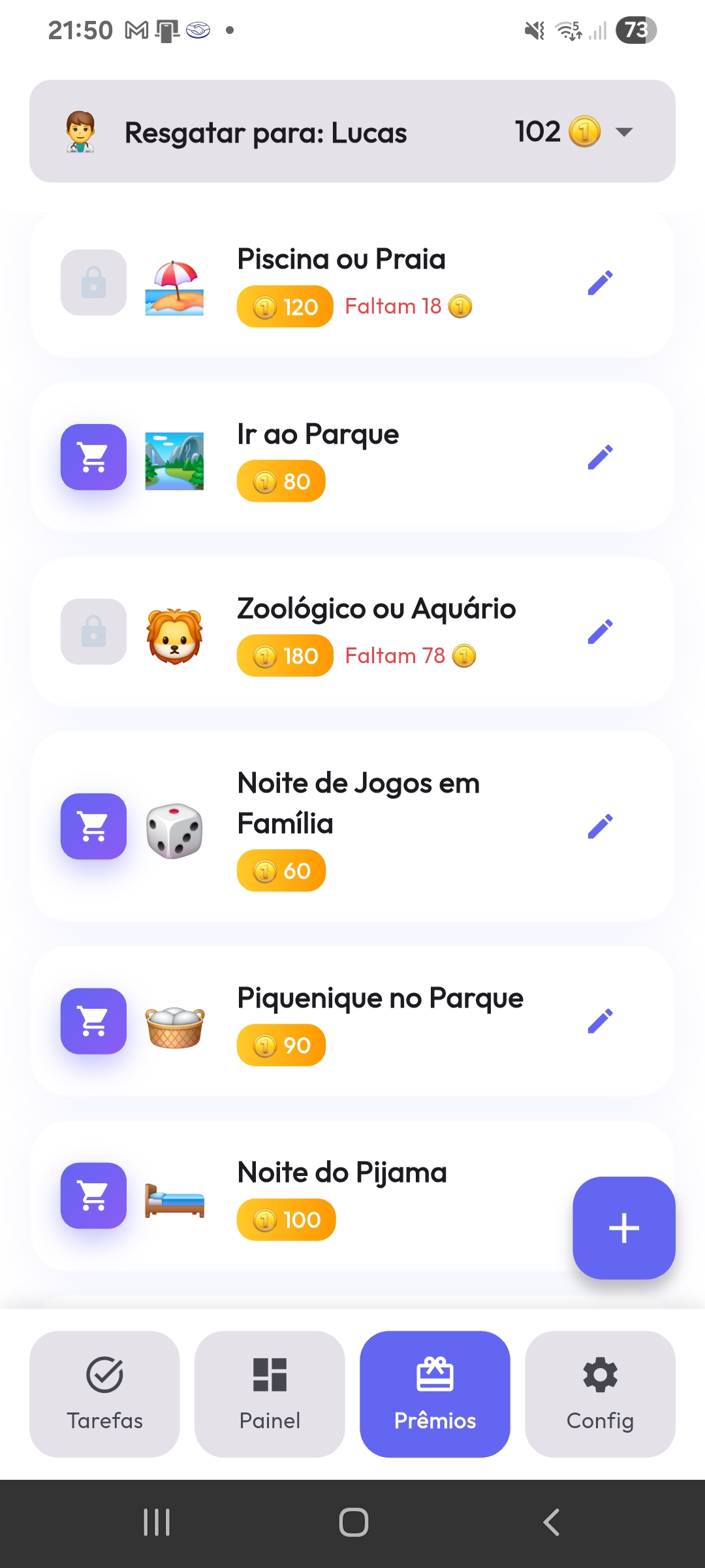 Trocam moedas por recompensas